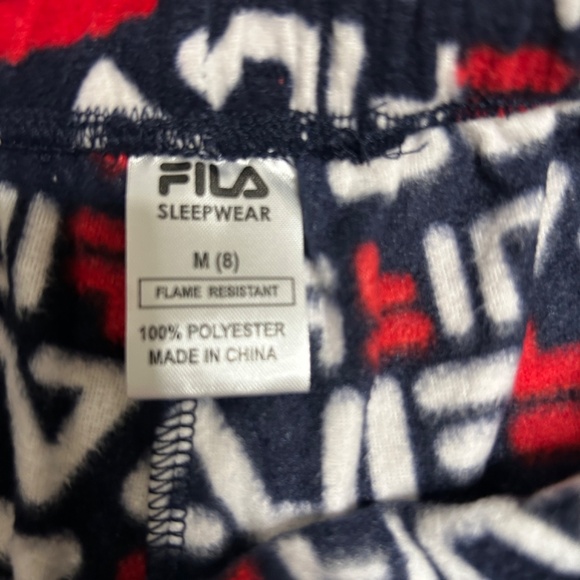NWT Fila Boys 2 Pair Pyjama Bottoms Fleece Flame Resistant Size 8 Elastic Waist - Picture 13 of 14